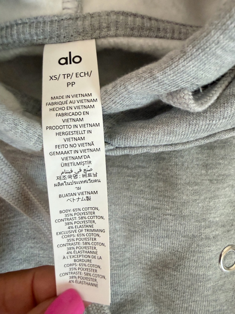 NWT Alo Accolade gray hoodie relaxed fit size xs unisex - Picture 8 of 11